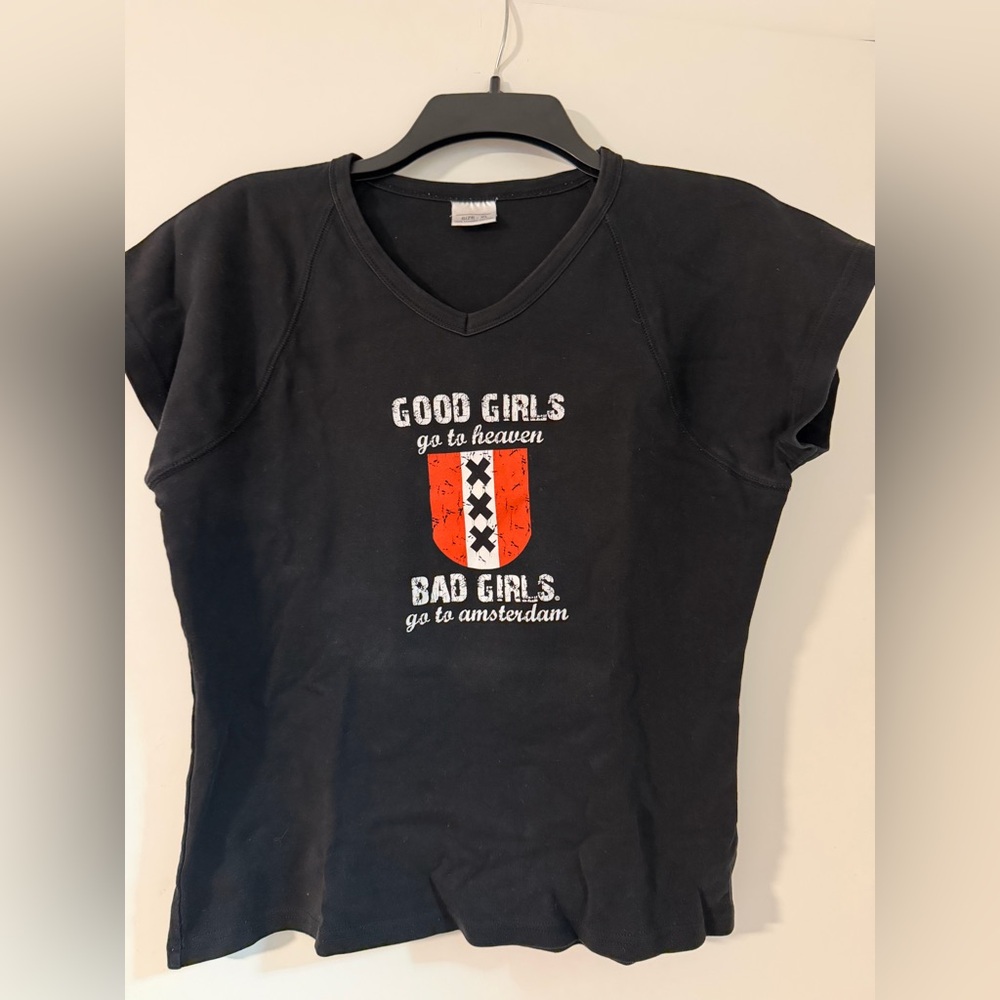 Black Kids Shirt with Amsterdam Print